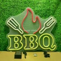 ราคา ป้ายไฟนีออน ป้ายไฟอะครีลิค led "ป้ายไฟ BBQ" แบบเสียบปลั๊กไฟ ป้ายไฟตกเเต่ง (1732944757405156632)