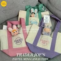 ราคา พร้อมส่ง Trader Joe's Mini Pastel Canvas Tote ของแท้ USA กระเป๋าผ้าใบเล็กสีพาสเทล ปังมาก (1734287679944689402)