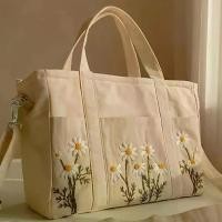 ราคา New Mommy Bag Floral Simple Style Multiple Pockets and Adjustable Shoulder Strap Canvas Crossbody Bag Reinforced Shoulder Bag Fashionable Neat Stitching and Lining (1733717150839768601)