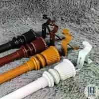 ราคา คลังสินค้า ราวผ้าม่าน ราวม่าน (หัวหลุยส์) ครบชุดพร้อมติดตั้งได้เอง(หัว,ขา,ตัวต่อ,ราง,ตะขอ,)เมตรละ99บาท แถมฟรีพุก (1732750297223300434)