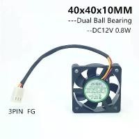 ราคา 4010 พัดลมหล่อเย็นคู่ ขนาด 40 มม DC 12V 0.8W 4 ซม 40x40x10 มม สำหรับชิป South และ North Bridge พัดลมระบายความร้อน 3D แบบพิมพ์ 3 ขา FG (1734388649942943545)