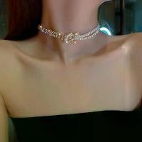 ราคา South Korea Ins Style Simple Personality Necklace Rhinestone Pearl Short Stitching Necklace Internet Celebrity Dignified Sense of Design Necklace (1733626686241998158)