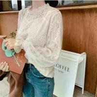 ราคา South Korea New Style Fairy Lace Trim Patchwork Mesh Long Sleeve Top Lace Shirt Base Shirt (1733511775394760703)