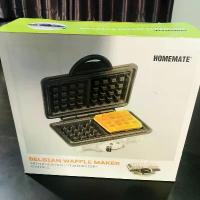 ราคา HOMEMATE เครื่องทำวาฟเฟิลเบลเยี่ยม รุ่น Belgian Waffle Maker ควบคุมอุณหภูมิได้ สะดวกและรวดเร็ว (1734112099438003540)