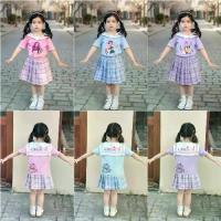 ราคา PINKชุดเซ็ทเด็กผู้หญิง สกรีนลายSoda pop หน้าหลัง เสื้อปกทหารเรือ กระโปรงอัดพลีท (1734353326128465046)