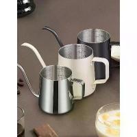 ราคา 304 Stainless Steel Coffee Pot Home Pour Over Kettle Coffee Maker Small Portable Scale Pour Over Kettle (1734199021767919473)