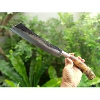 ราคา แนะนำ มีดแรมโบ้ แรมโบ้ Rambo knife ปารัง Parang มีดเหน็บ มาเชเต้ มีดแคมป์ มีดทำสวน มีดเดินป่า ใบ11” ตีร้อนชุบแข็ง ด้ามเหง้าไผ่ (1732601647674918247)