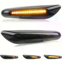 ราคา 2pcs PCS LUPUAUTO Compatible for BMW for - LED Dynamic Turn Signal with Sequential, Side Marker, Plug-and-Play Installation for BMW E46/E36/E60/E61/E90/E91/E92/E93/X1/E84 (for BMW) (173385772895839955