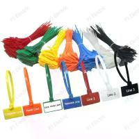 ราคา 100 เส้น 7 สี Marker Tie เคเบิ้ลไทร์แบบมีป้าย สายรัดแบบมีป้าย สายรัดไนล่อน( Nylon Cable Tie) สินค้าขายดี (1733360208225339143)