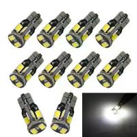 ราคา 10pcs รถ T10 W5W LED CANbus หลอดไฟ 5730 5630 SMD ด้านข้าง MARKER WEDGE ป้ายทะเบียนรถไฟอ่านหนังสือแสงสีขาวบริสุทธิ์ 6000 K DC12V (1734314156478596424)