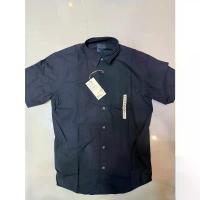 ราคา muji ผช mens เสื้อเชิ้ตแขนสั้น คอปก stand collar L/S สีดำsize M มือ1 (1733775465155757316)