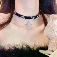 ราคา Sweet and Cool Black Leather Necklace, Choker Chain, Simple Elegant Neck Chain, Pendant Chain, Minimalist Neck Chain, High-end Collar Chain (1734166799616869811)