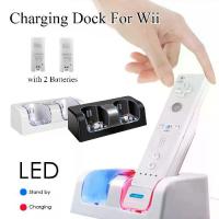 ราคา wacaca แบบพกพา พร้อมแบตเตอรี่ ทดแทน แท่นชาร์จ แท่นวางสาย USB สถานี เครื่องชาร์จรีโมทคอนโทรล For Nintendo WII Remote Controller (1733598529665729893)