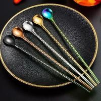 ราคา Stainless Steel Straw Stirring Spoon Straw Spoon Integrated Dual-use Creative Metal Dessert Beverage Milk Tea Drinking Straw Spoon (1734136205243876854)