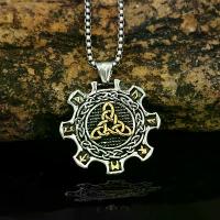 ราคา สร้อยคอวินเทจสองด้าน สแตนเลส เครื่องประดับผู้ชาย ไม่ซีดจาง ดีไซน์ฟันรูปสามเหลี่ยม จี้สร้อยคอ Rune มาใหม่สำหรับปี 2024 (1730680527275330207)