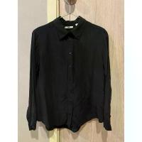 ราคา ส่งต่อเสื้อเชิ้ตผู้หญิง มือสอง UNIQLO size S ผ้า silk สีดำล้วน แขนยาว ขายร้อน (1734378136427594957)