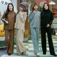 ราคา [ Honey Airport Look Set - F23 ] 4 สี I ชุดเซ็ทไหมพรม เสื้อไหมพรมคอเต่า เสื้อคอเต่า + กางเกงไหมพรม ขายาว ชุดขึ้นเครื่อง (1733793760611829706)