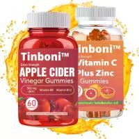 ราคา Tinboni Apple Vinegar & Vitamin C Gummies Set ชุดรวม เจลลี่ รับประทานง่าย 60 เม็ด/ขวด สินค้าพร้อมส่ง อาหารเสริม (1731530407019711291)