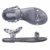 ราคา Holster Glitz Clear Midnight Blue Glitter HST219CMBG รองเท้าส้นแบนแบบรัดส้น (1734403692069422117)