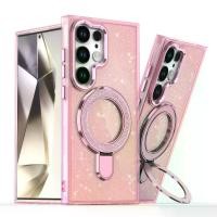 ราคา Shiny Glitter Stand Compatible with Samsung S24 Phone Case Hardware Lens Frame Anti-drop Samsung A55 Phone Case (1734049119089887026)