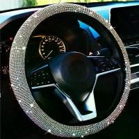 ราคา คริสตัลพวงมาลัยรถสําหรับหญิงสาวน่ารัก Glitter พวงมาลัย Bling Rhinestone เพชรรถพวงมาลัยป้องกัน (1733331834131350662)