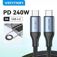 ราคา Discount Vention 240W สายชาร์จเร็ว USB C 4.0 To UBS C Cable Fast Charging for iPhone 16 15 Switch MacBook Air SAMSUNG S24 S23 Ultra iPad S10 Laptops oppo vivo สายชาติเร็ว type c สายชาร์จไอโฟน (1732447