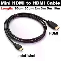 ราคา Mini HDMI to HDMI Cable male to male 1080p 3D High speed Gold Plated Plug Mini HDMI to HDMI Cable for Projector Notebook สินค้าแนะนำ (1734156615562921688)
