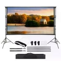ราคา Projector Screen 84/100/120/150/180 นิ้ว - จอโปรเจคเตอร์ จอรับภาพ 4K แบบตั้งพื้น แขวนผนัง พกพาสะดวก เคลื่อนย้ายง่าย (1734399219960874617)