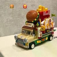 ราคา Zhegao Food Truck 00886--00891 Retro Burger Truck Ice Cream Children's Educational Building Block Toy (1733818788442179387)
