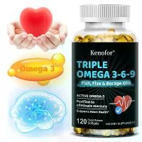 ราคา 【30 60 120 Vegan Softgels】Kenofor Omega 3-6-9 Health Supplement Supports emotional health - Supports vision health (1733727460873766649)