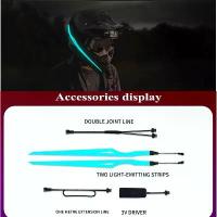 ราคา ไฟกลางคืนสำหรับหมวกกันน็อคมอเตอร์ไซค์, แถบ EL สัญญาณขี่, แถบ LED แถบสะท้อนแสง, ฟิล์มแสงเย็น, ชุดทนทาน, เหมาะสำหรับบาร์ DIY, รวมหมวกกันน็อค (1732314507646436975)