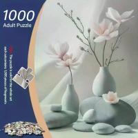 ราคา Smart Watch 1,000 Floral Pebble Puzzle - Modern Minimalist Black and White Natural Style Decoration, Suitable for Living Room, Bathroom, Spa, Wellness Space - Challenging DIY Int (1734068795988608571)