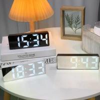 ราคา นาฬิกาปลุก LED กระจกตั้งโต๊ะอิเล็กทรอนิกส์, จอแสดงผลแบบเลื่อนอิเล็กทรอนิกส์พร้อมไฟกลางคืน clock นาฬิกา ตั้งโต๊ะ มินิมอล นาฬิกา ดิจิตอล ตั้งโต๊ะ นาฬิกาติดผนังบ้านดิจิตอล (1732667927366632510)