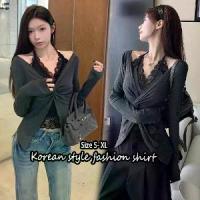 ราคา Chili#พร้อมส่ง! เสื้อผู้หญิงสายเดี่ยวเปิดหลัง แต่งขอบลูกไม้ คอวีดีไซน์จับจีบ แขนยาว สไตล์เซ็กซี่ร้อนแรง ทรงเข้ารูป โชว์เอว#W706 (1734331145732261048)