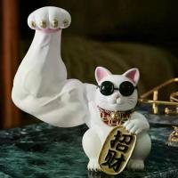 ราคา Fortune Cat Lucky Cat Kirin Arm Muscle Giant Arm Opening Front Desk Gift Shop Office Front Desk Small Ornament (1733291479313253871)