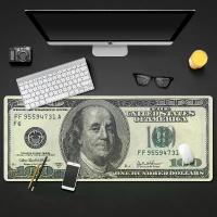 ราคา Large Mouse Pad Creative Currency Dollar Bill Money US Dollar Trendy Brand Super Brain Gaming Keyboard Pad Funny Fortune Desk Mat (1733535201970062928)