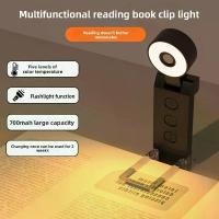 ราคา Portable Mini USB Reading Bookmark Light Clip-on LED Book Clip Light Eye Protection Desk Lamp Reading Rechargeable Book Clip Light (1733915900822455498)