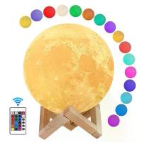 ราคา [COD] Moon Lamp Night Light 3D Print Moonlight Timeable LED Dimmable Rechargeable Bedside Table Desk Lamp Dropship (1733351552912491774)