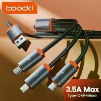 ราคา สายชาจ typ c สายชาร์จ oppo สายชาร์ต type c 3in1 USB Cable Data Wire Micro USB Type C Lighting Charging Cable สำหรับ iPhone Samsung Huawei OPPO One (1734234477979731479)