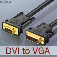 ราคา KKUAILLE สายวิดีโอ DVI DVI 24 + 1 สายเคเบิล DVI 24 + 1ถึง VGA VGA 15พิน ตัวผู้-ตัวผู้ ตัวแปลงสายเคเบิล DVI เป็น VGA ทองแดงบริสุทธิ์ HD 1080P สายแปลง DVI เป็น VGA สำหรับแล็ปท็อป/เ (1733589124877616190)