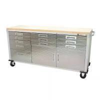 ราคา รถเข็นเครื่องมือช่างสีเงิน ขนาดใหญ่ท้อปไม้ ไม่ประกอบ Wooded Top Unassembled Wide Tool Cabinet (1734152763241759854)