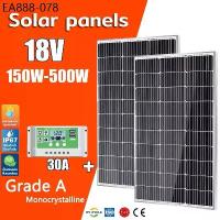 ราคา แผงโซล่าเซลล์ แผงชาร์จแสงอาทิตย์ solar cell แผงโซล่า แผ่นโซล่าเซลล์ 18V 150W-500W solar panel (1733963409586292112)
