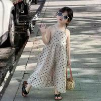 ราคา Girls' Strap Dress Pants 2025 Summer New Korean Style Baby Fashionable Polka Dot Pants Children's Princess Jumpsuit (1733748569233524621)