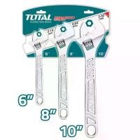 ราคา Total ประแจเลื่อน 3 ตัวชุด รุ่น THTK1013 ( 3 Pcs Adjustable Wrench Set ) มีเบอร์ 6 นิ้ว + 8 นิ้ว + 10 นิ้ว ของแท้100% คีม ช่าง ไฟฟ้า ปะ แจ ลูกบล็อก ยาว พิเศษ ลูกบล็อกยาว ดํา หกเหลี่ยม (173279339048688