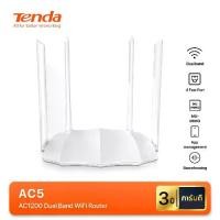 ราคา [COD] Tenda AC5 AC1200 Dual Band WiFi Router Smart Wireless WiFi Router 2.4G/5G (1733613028258645248)