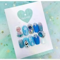 ราคา (ขายดี!!) เล็บปลอมเจล เล็บปลอมสำเร็จรูป Frozen (1734496130241824474)