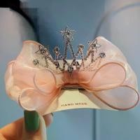 ราคา Princess Crown Elsa Frozen Bow Children's Hair Clip Cute Crown Top Clip Hairpin Hair Accessory (1733602763507402568)