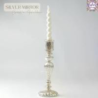 ราคา [เก็บเงินปลายทาง] Violet Flamingo เชิงเทียนสุดเก๋ Silver Mirror Candle Holder เชิงเทียนแก้วสีเงิน ใช้สำหรับใส่เทียนประกับตกแต่งห้อง (1734263158678783043)
