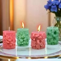 ราคา เทียนหอม ดอกไม้บรรเทาบรรเทา แม่พิมพ์เทียนทรงกระบอกรูปดอกไม้ กุหลาบกุหลาบกุหลาบ ดีไอวาย แม่พิมพ์เทียนทรงกระบอก ซิลิโคนทำจากซิลิโคน 3D แม่พิมพ์เรซิน ของตกแต่งบ้าน (1733812067984508256)
