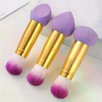 ราคา 3 Pcs Foundation Sponge Powder Puff, Double Ended Makeup Sponge Brush Two in One Multi Function Foundation Sponge Brush,with Handles, Dry-Wet Separation, with 3 Sponge Shapes(Violet) (1733698380670403
